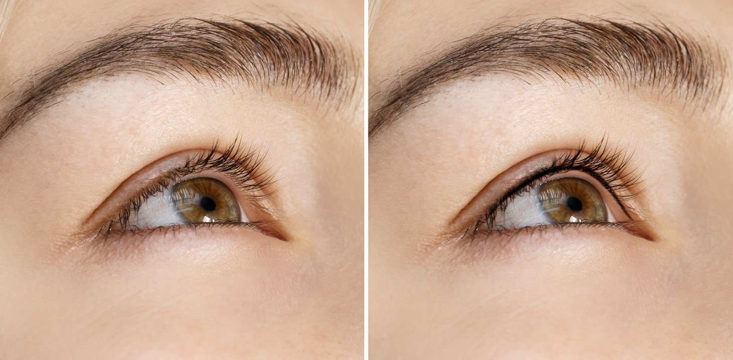 Permanent makeup eyeliner services before and after in Leland NC